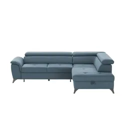 switch Ecksofa  Aldeia ¦ blau ¦ Maße (cm): B: 252 H: 70 T: 200