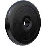 GORILLA SPORTS® Hantelscheiben - Einzeln/Set, 1,25kg, 2kg, 2,5kg, 5kg, 10kg, 15kg, 20kg, 25kg, 27,5kg, 30kg Gewichte, 30/31mm Bohrung, Gusseisen, Gummiert, Schwarz - Gewichtsscheiben, Hantelset