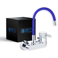 ATCO® Wandarmatur Armatur Küche Spültischbatterie Küchenarmatur flexibel blau