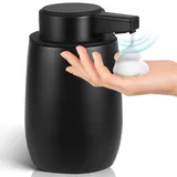 Phneems Seifenspender Automatisch Schaumseifenspender Elektrischer Seifenspender Mit Sensor 320ML Soap Dispenser Automatic USB-Aufladung IPX5 Waterproof FüR Bad KüChe Schwarz