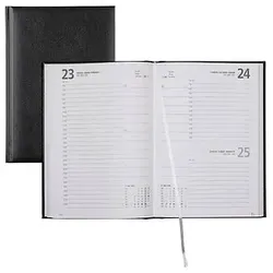 büroshop24 Buchkalender Tagesplaner 2026 schwarz