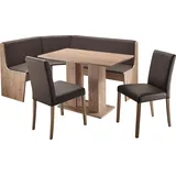 massivline&more Eckbankgruppe MASSIVLINE & MORE "Sylt", braun (holzwerkstoff mit farbe san remo dekor, lotos 5134 anthrazit, anthrazit, eichefarben), Kunstleder, Holzwerkstoff, Kunstleder, Sitzmöbel-Sets, Eckbankgruppe, Eckbank ist umstellbar, Eckbank mit Truhe