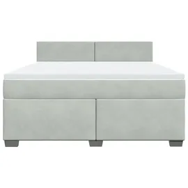vidaXL Boxspringbett 180 x 200 cm Hellgrau