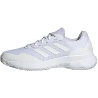 adidas Herren Gamecourt 2.0 Tennis Shoes, FTWR White/FTWR White/Matte Silver, 43 1/3 EU - 43 1/3 EU