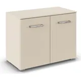 Rauch Kommode RAUCH "Gamma", beige (champagner), B:80cm H:61cm T:42cm, Holzwerkstoff, Sideboards, Kommode, mit 2 Türen, verstellbaren Böden und viel Stauraum MADE IN GERMANY