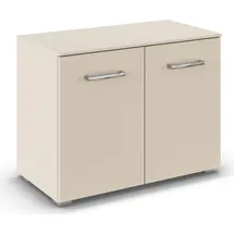 Rauch Kommode RAUCH "Gamma", beige (champagner), B:80cm H:61cm T:42cm, Holzwerkstoff, Sideboards, Kommode, mit 2 Türen, verstellbaren Böden und viel Stauraum MADE IN GERMANY