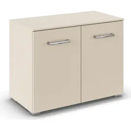 Rauch Kommode RAUCH "Gamma", beige (champagner), B:80cm H:61cm T:42cm, Holzwerkstoff, Sideboards, Kommode, mit 2 Türen, verstellbaren Böden und viel Stauraum MADE IN GERMANY