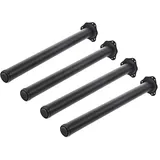 MonJar 4er Set Tischbeine Ø60mm Schreibtischfüße Tischfüße Stabil, Höhenverstellbar Höhe 710 mm + 30 mm inkl. Befestigungsmaterial (Schwarz)