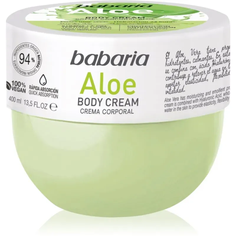 Babaria Aloe Vera hydratisierende Körpercreme für empfindliche Oberhaut 400 ml