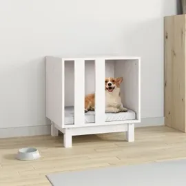 vidaXL Hundehütte 50 x 40 x 52 cm Massivholz Weiß