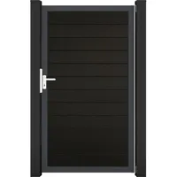 GROJA Solid Steckzauntor 100 x 180 cm Bi-Color Schwarz Rahmen DB703