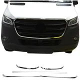 Omac Kühlergrill Leiste Grillleisten kompatibel mit Mercedes Sprinter 907 910 2018-2026 Chrom 4x