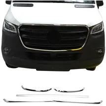 Omac Kühlergrill Leiste Grillleisten kompatibel mit Mercedes Sprinter 907 910 2018-2026 Chrom 4x