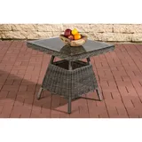 CLP - Polyrattan Tisch Santa Lucia 70 x 70 cm grau-meliert