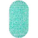 Relaxdays Badewannenmatte Steinoptik, bunt türkis