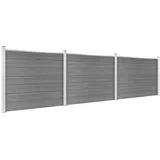 vidaXL WPC Sichtschutzzaun Element Set 526 x 146 cm grau