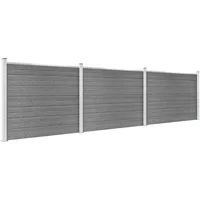 vidaXL WPC Sichtschutzzaun Element Set 526 x 146 cm grau
