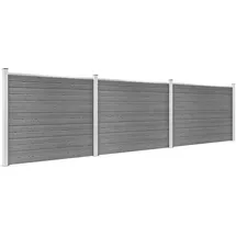 vidaXL WPC Sichtschutzzaun Element Set 526 x 146 cm grau