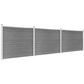 vidaXL WPC Sichtschutzzaun Element Set 526 x 146 cm grau