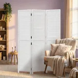 Homestyle4u Paravent in Weiß 120x170 cm, 1357