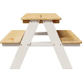 vidaXL Kindertisch IRUN 90 x 79,5 x 50 cm Kiefer massiv weiß