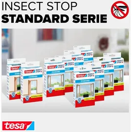 Tesa Fliegenschutzgitter Insect Stop Standard 110 x 130 cm Anthrazit