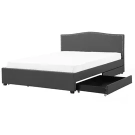 Beliani Polsterbett 160 x 200 cm Dunkelgrau