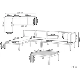 Beliani Bracciano Lounge Set 2-teilig hellbraun