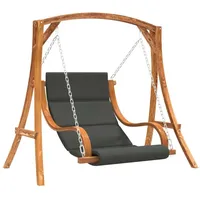 VidaXL Hollywoodschaukel mit Auflage Massivholz Fichte mit Teak-Finish