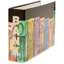 Livepac Office 10 Bankordner / 140x250mm / für Kontoauszüge / Motiv: "Banknoten"
