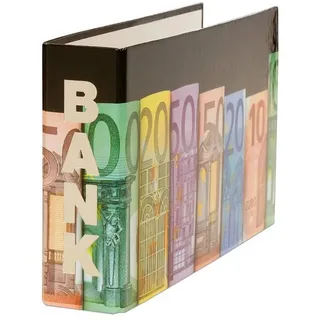 Livepac Office 10 Bankordner / 140x250mm / für Kontoauszüge / Motiv: "Banknoten"