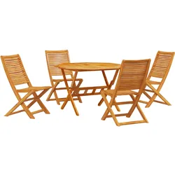 vidaXL Garten Set 5 pcs Braun Mittel Massivholz Akazie