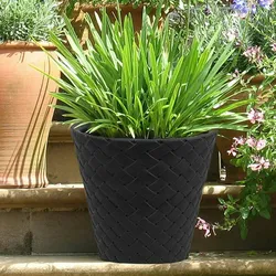 Prosperplast Blumentopf `Matuba` ø35cm H32cm Pflanzen Übertopf schwarz Schwarz 35