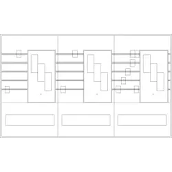 ABN PAR363N Sammelschienen-Feld 5-polig 3-feldrig 3 x NH00 3-polig