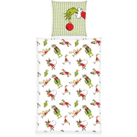 Herding 4422703050 - Grinch, Bettwäsche-Set, Bettwäsche-Set, Cotton/Renforcé, 80 x 80 cm, 135 x 200 cm