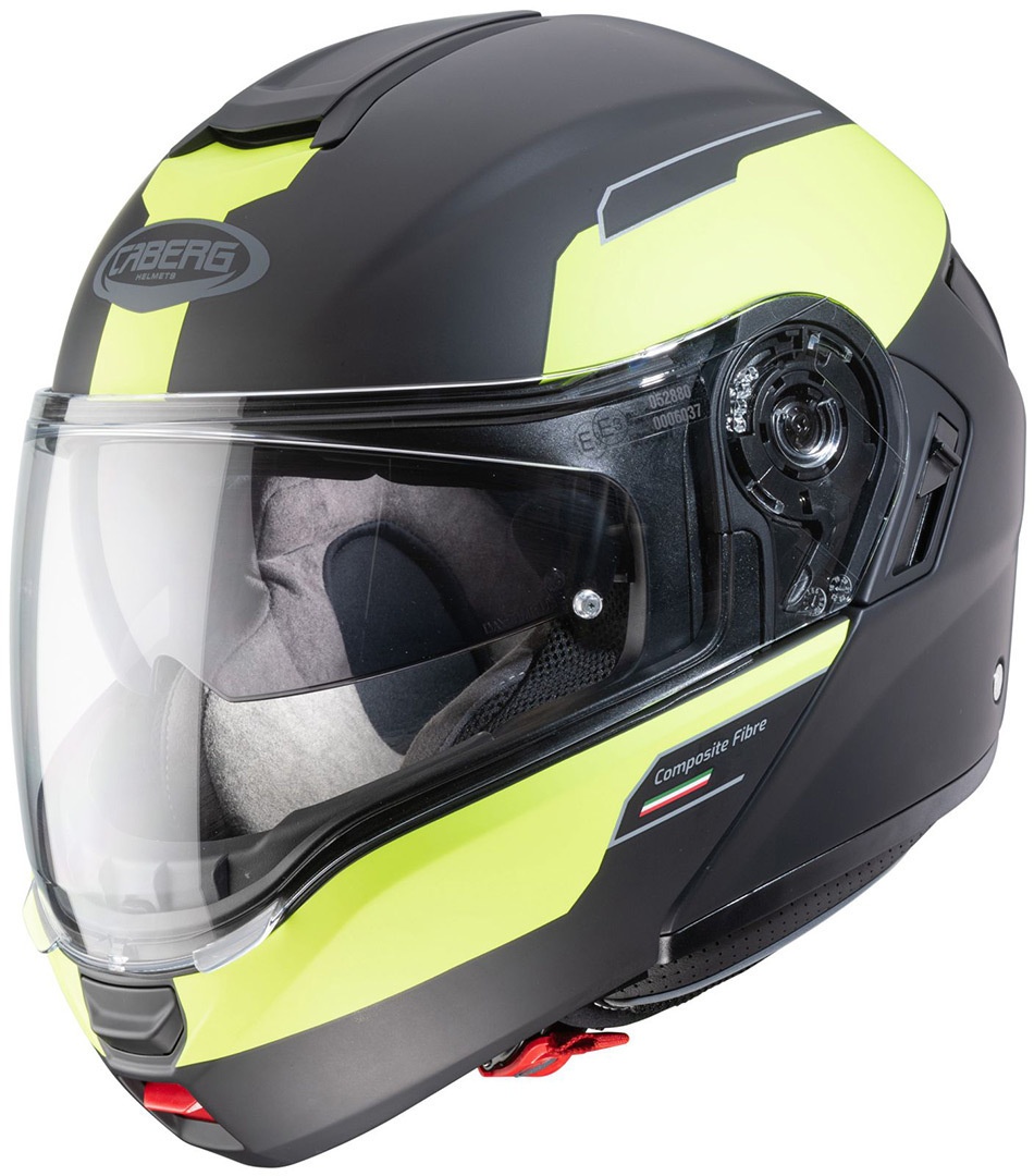 Caberg Levo Prospect Helm, zwart-geel, XS