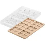 silikomart KIT BLOCCO T - CH021 TRITAN MOULD 75X75 H 16 MM + ICH021 SILICONE MOULD N.6