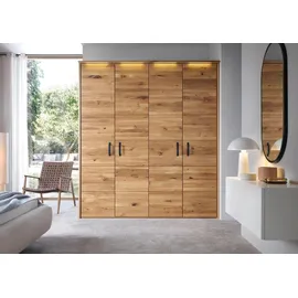 MASSIVMOEBEL24.DE Kleiderschrank Halmstad 195 x 219 x 60 cm Eiche
