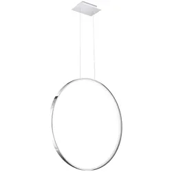 Pendelleuchte Hängelampe Deckenlampe Wohnzimmerleuchte Chrom-Ring LED 5520lm 50W
