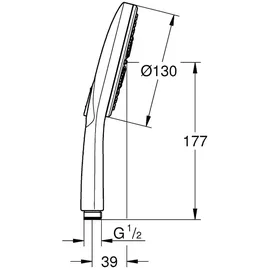 Grohe Rainshower SmartActive 130 3 Strahlarten, 26574GN0