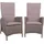 Garden Pleasure Braga Gartenstuhl 68 x 60 x 109 cm weidenbraun/grau 2 St.