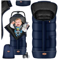 KIDIZ® Babyfußsack Baby Fußsack Winterfußsack Babyschale mit Reißverschluss Kuschelsack Babydecke Kinderwagen waschbar Tasche passend für alle Kinderwagen Bett  Wärmedecke aus Thermo-Fleece