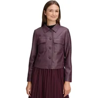 Betty & Co Lederjacke langarm in Dark aubergine), | Gr.: 46,