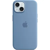 Apple iPhone 15 Plus Silikon Case mit MagSafe winterblau