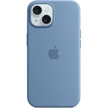 Apple iPhone 15 Plus Silikon Case mit MagSafe winterblau