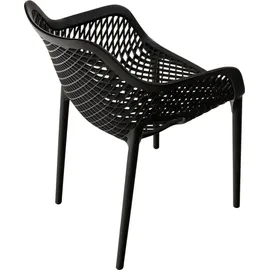 CLP Gartenstuhl Air XL 57 x 60 x 81 cm schwarz 2 St.