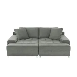 bobb Doppelrecamiere   ¦ grau ¦ Maße (cm): B: 224 H: 84 T: 181.0