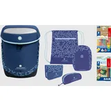innovabaq Schulranzen-Set 8-tlg. Navy/Crema