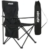 VirtuFit Campingstuhl VirtuFit klappbarer Campingstuhl - Strandstuhl - Schwarz