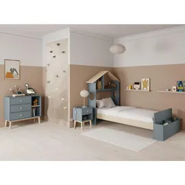 CaliCosy Kinderbett AMAYA 90 x 190 cm Holz lackiert Khaki